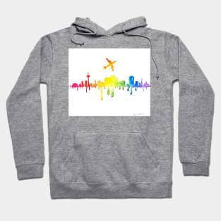 A flight over the colorful city of Bucharest Hoodie